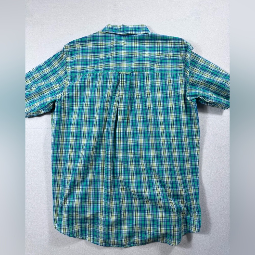 Chaps Easy Care Plaid Button Down Shirt Men’s Large Short Sleeve - Picture 5 of 6